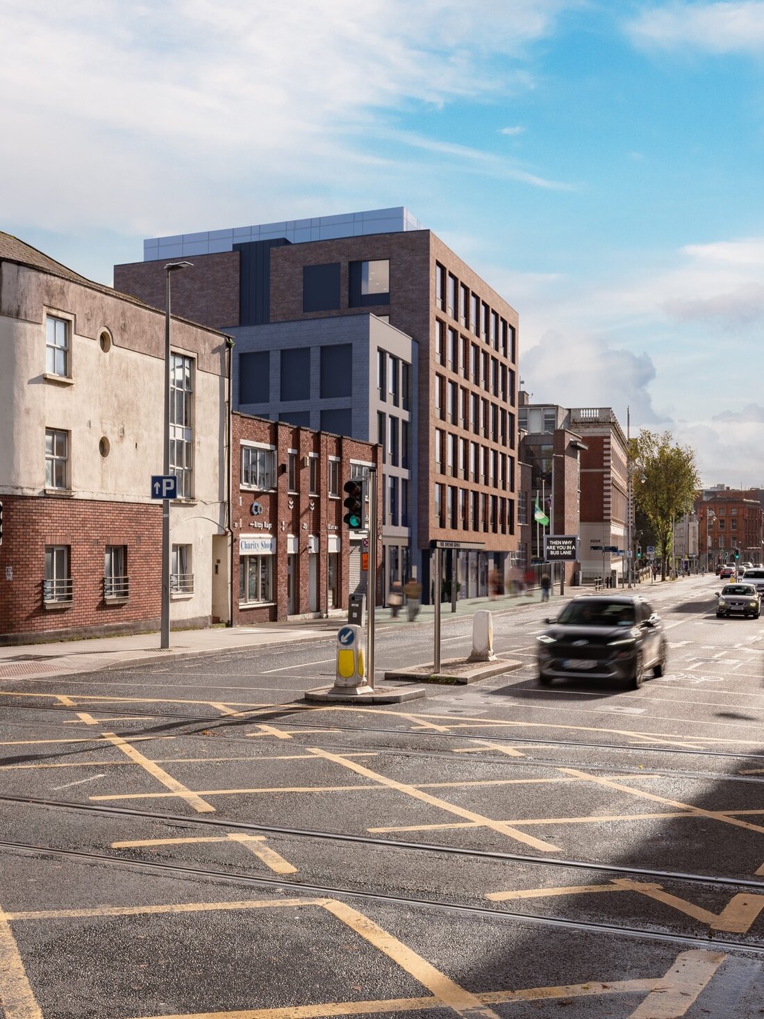 Bolton Street looking towards the hotel