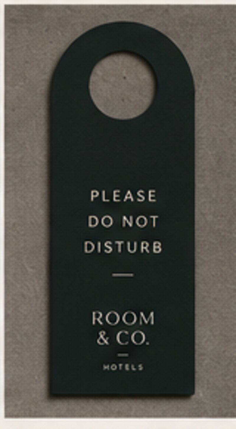 Room & Co. do not disturb door hanger